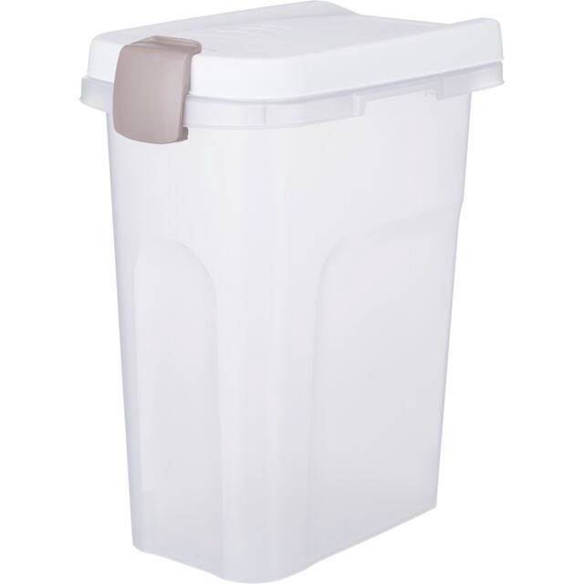Ton, luchtdicht sluitbaar, kunststof 15 l/22 × 41 × 33 cm, transparant-wit/wit 24666