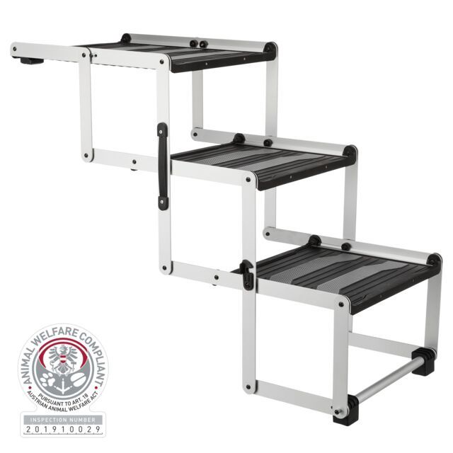3-tredige vouwtrap, aluminium/kunststof/TPR breedte: 37cm/hoogte: tot 57 cm/diepte: tot 120 cm  39376