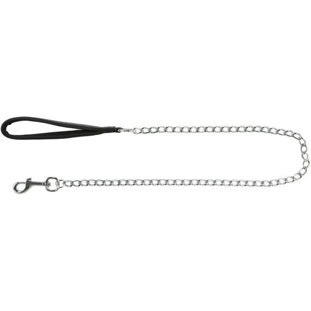 Kettinglijn met neopreen handvat M–L: 1,00 m/3,0 mm, zwart  14021