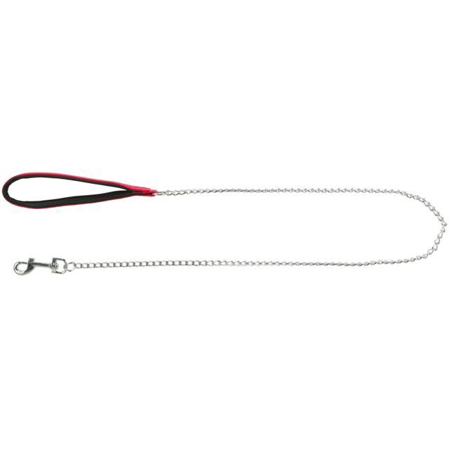 Kettinglijn met neopreen handvat XS–S: 1,10 m/2,0 mm, rood  14013