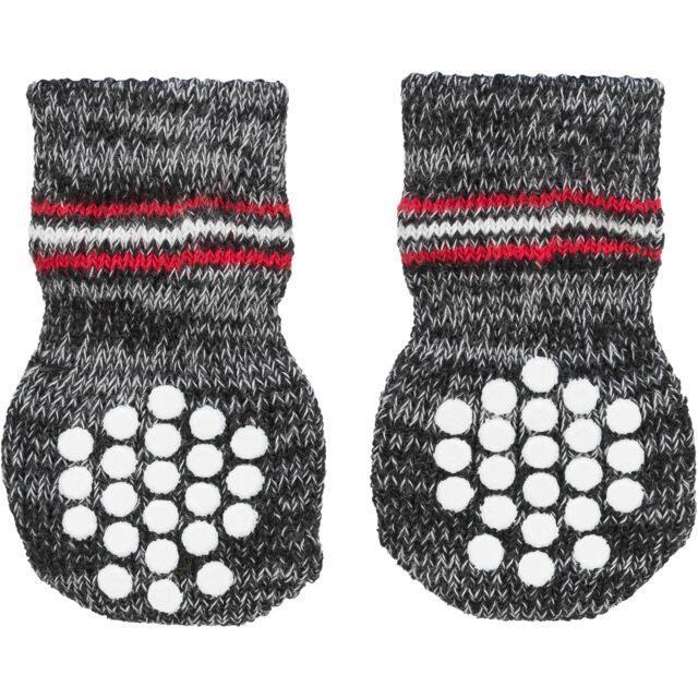 Hondensokken, anti-slip XL, 2 st., grijs  19506