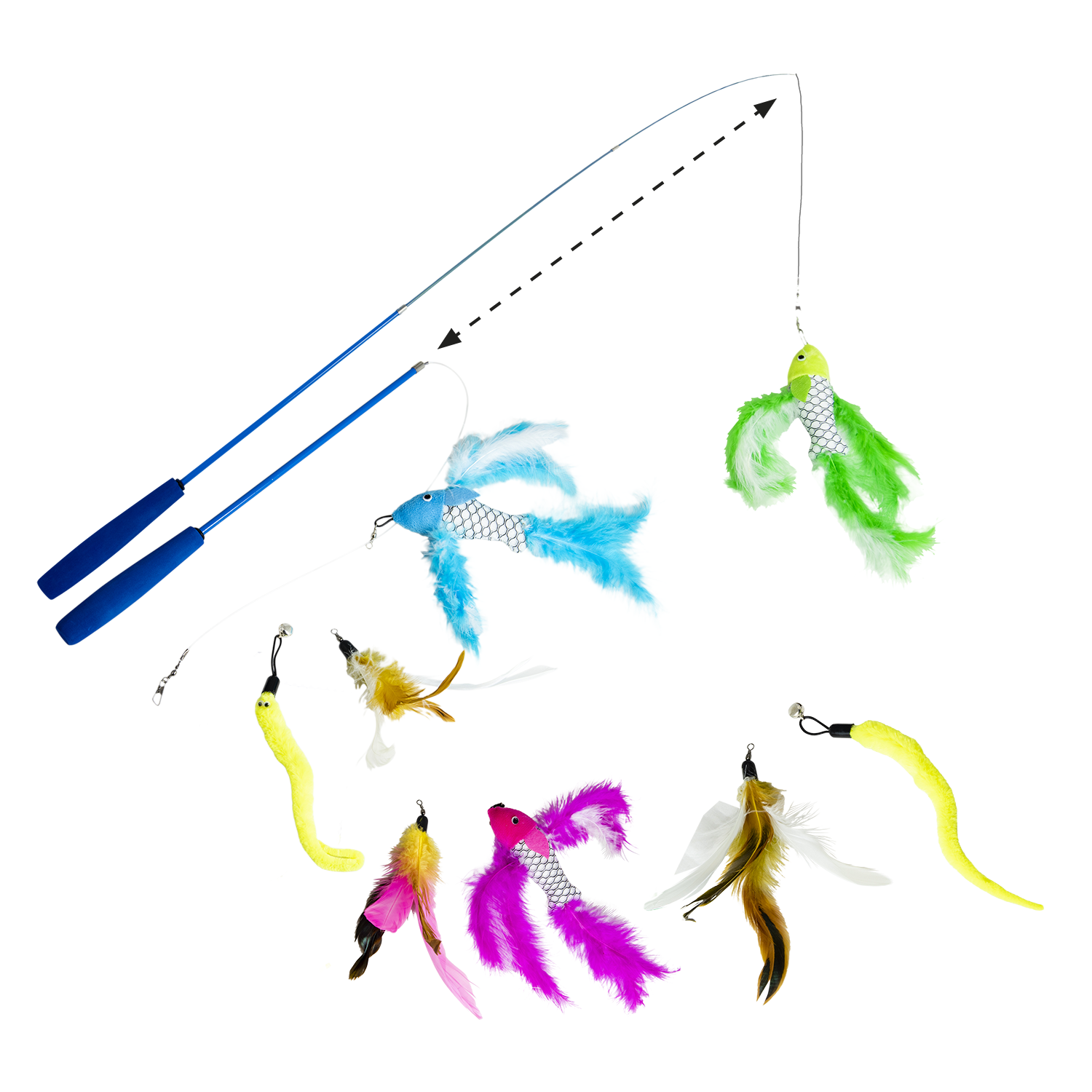 JV FUN DANGLERS Uittrekbaar met 3 Acc  38-97cm 49/1067