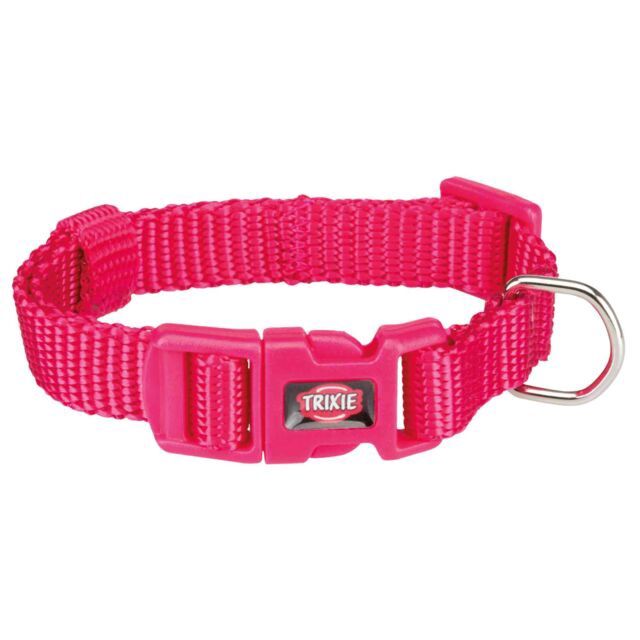 Premium halsband XXS–XS: 15–25 cm/10 mm, fuchsia 202111