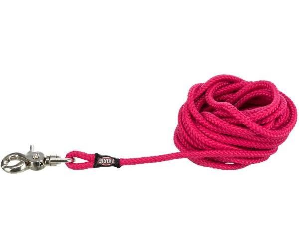 Sleeplijn, trigger snap haak, rond S–L: 10 m/OM 6 mm, fuchsia 19795
