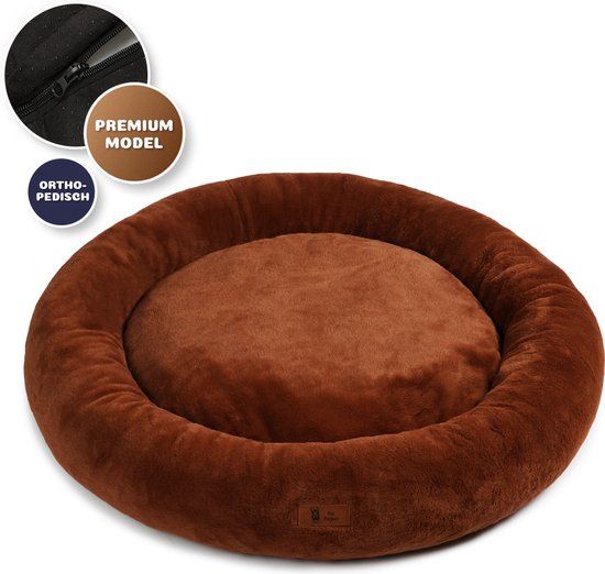 Orthopedische Donut Hondenmand - Bruin - 80 cm 23002