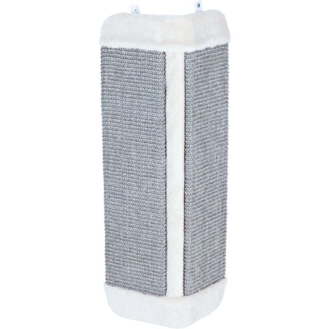 Krabplank voor hoeken, sisaltapijt/pluche, catnip 32 × 60 cm, grijs/lichtgrijs  43435