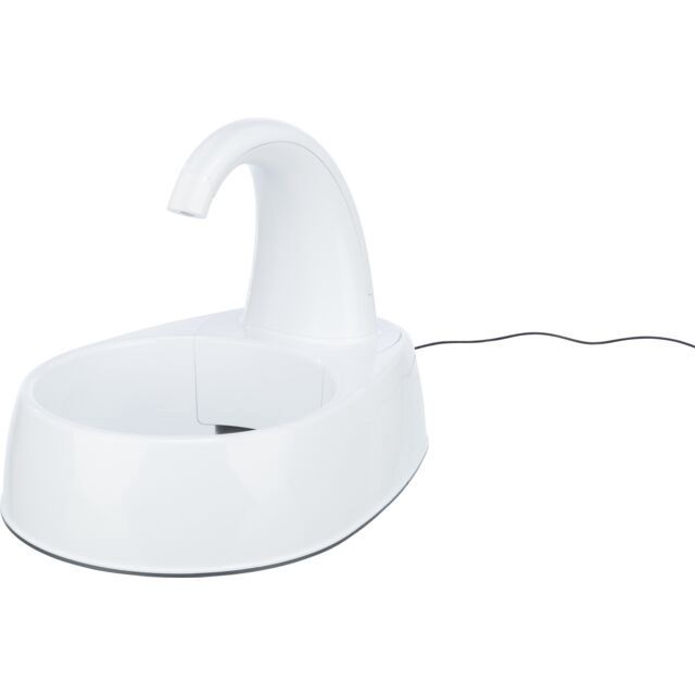 Drinkfontein Curved Stream, kunststof 2,5 l/25 × 24,5 × 35 cm, wit  24444