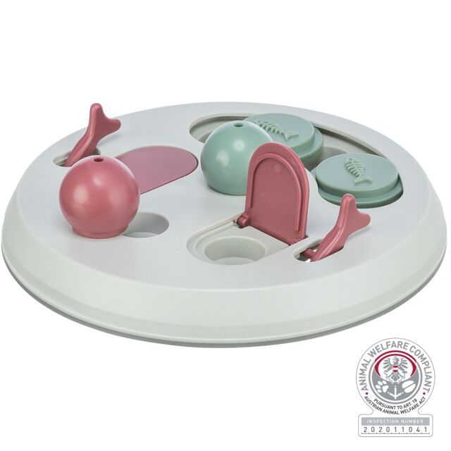 Cat Activity Flip Board OM 23 cm, lichtgrijs/bes/pink  45892