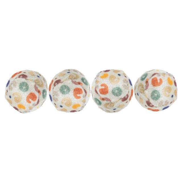 Set ballen met luipaardprint, pluche OM 4 cm, 4 st. 4109
