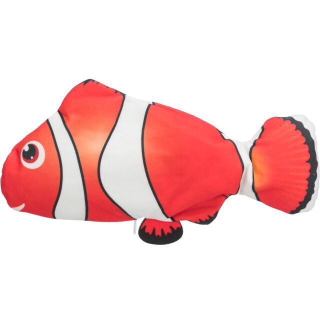 Spartelvis, stof, catnip 26 cm 45824