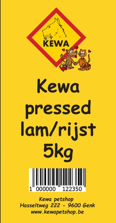 Kewa pressed lam/rijst 5 kg 12235