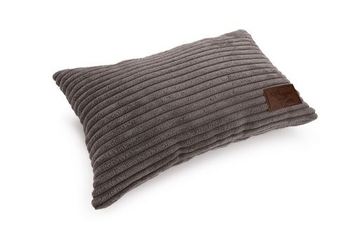 DBL HOOFDKUSSEN RIBBED BRN 35X23 716128