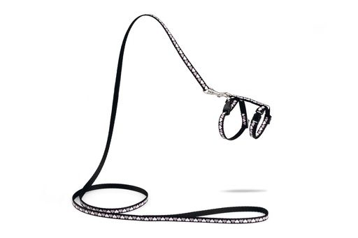 BZ NYL KITTENTUIG HEARTS ZWT 120X10 730347