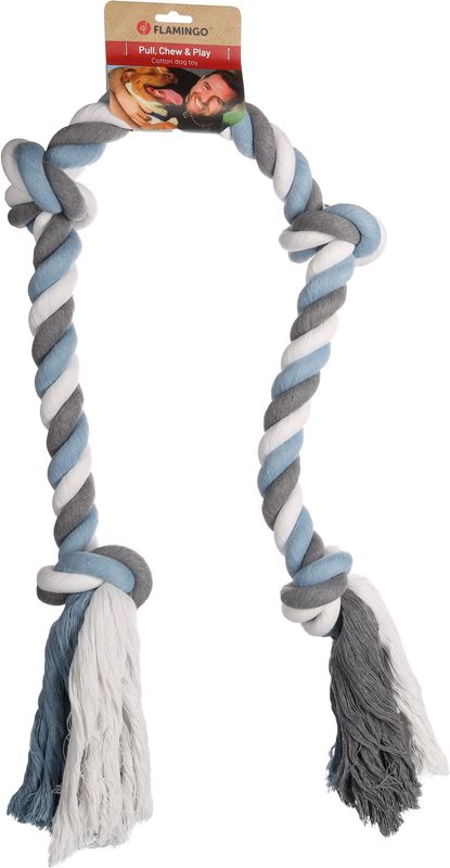 HS KATOEN JIM KNOOPBEEN 4 KNOPEN BLAUW/WIT/GRIJS 150CM   522713