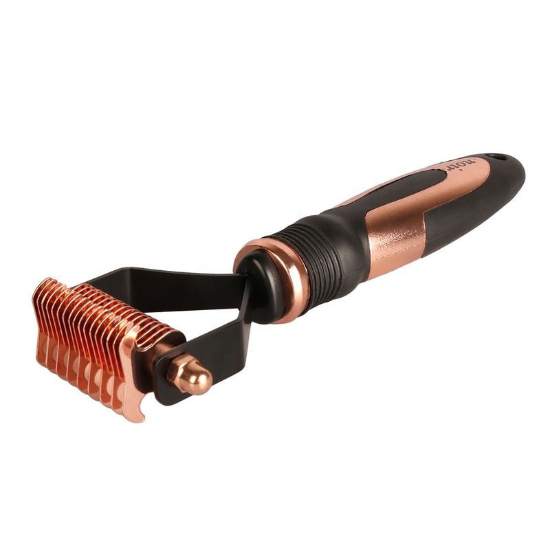 Noir 2-in-1 ontvilting en uitdunborstel 19x7x2,5cm brons/zwart  642/467916