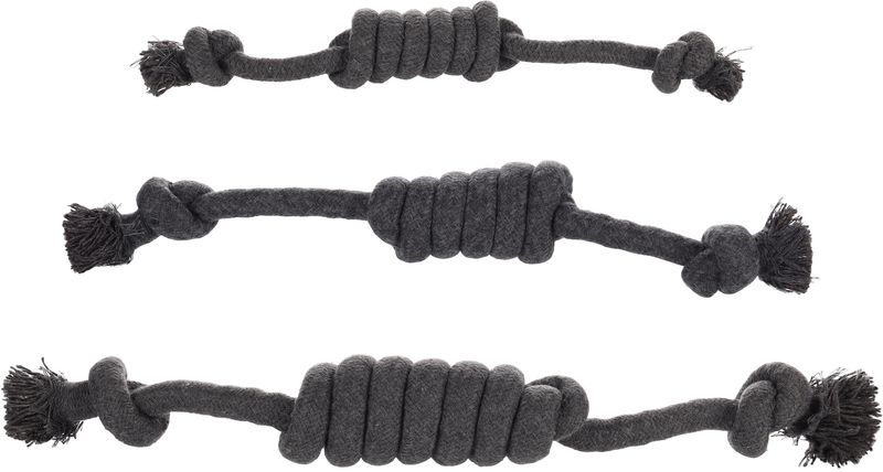 HS KATOEN RINGO TREKTUIG 2 KNOPEN/ TWIST GRIJS 30CM/12MM   521940