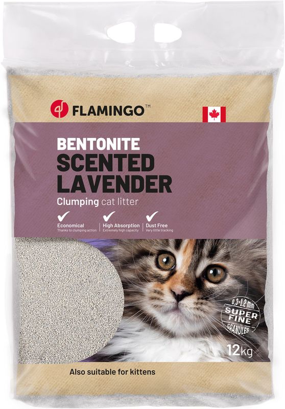 KATTENBAKVULLING BENTONIET LAVENDEL FIJN 12KG 561660
