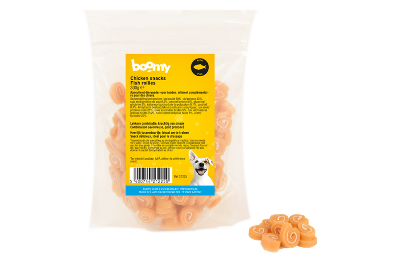 Chicken snacks fish rollies 300g    21225