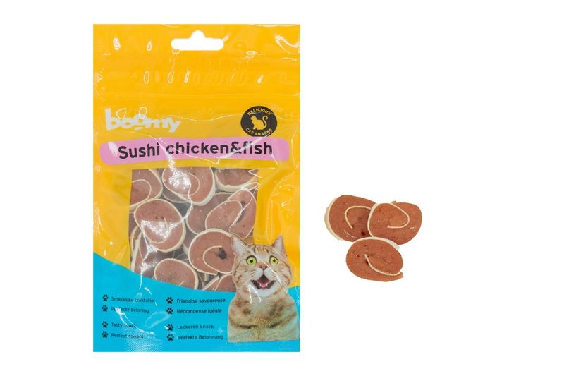 Sushi chicken &amp;amp; fish for cat 80g 25015