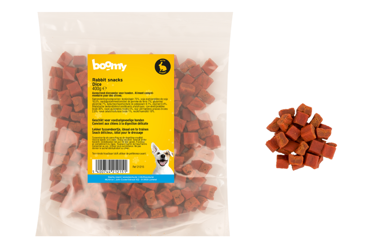 Rabbit snacks dice 400g    21215