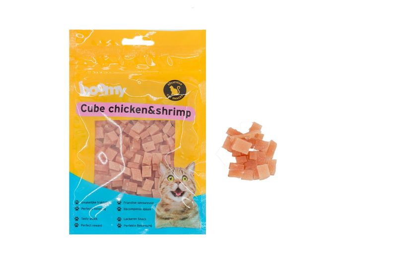 Mini cube chicken &amp;amp; shrimp for cat 80g 25017