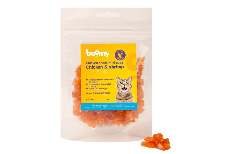 Mini cube chicken&amp;shrimp for cat 80g    25003