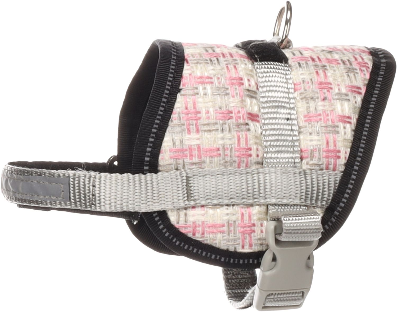 Hond Harnas Eeny Meeny Grijs &amp; Roze M 18-28cm 36-46cm 10cm 15mm 524108