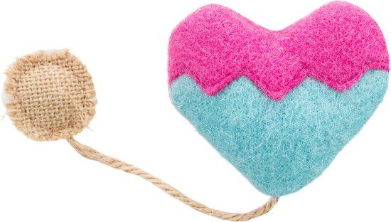 Kattenspeeltje hartje paars blauw  45537