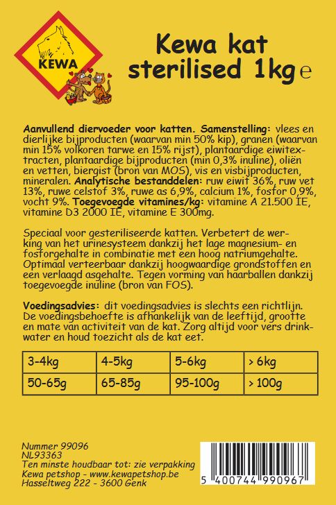 Kewa kat sterilised 1kg 99096