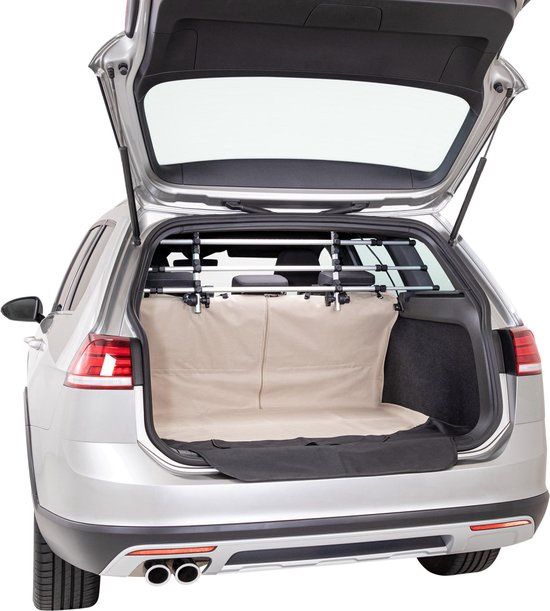 Kofferbak-beschermdeken, bumperbescherming, deelbaar 1,80 × 1,30 m, beige/zwart  13238