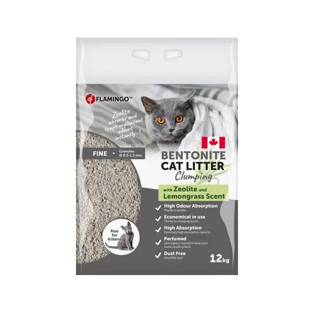 KATTENBAKVULLING CITROENGRAS MET GROENE ZEOLIET 12KG   560667