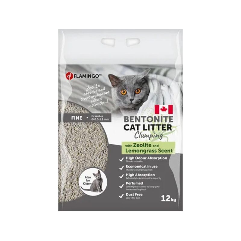KATTENBAKVULLING CITROENGRAS MET GROENE ZEOLIET 12KG   560667