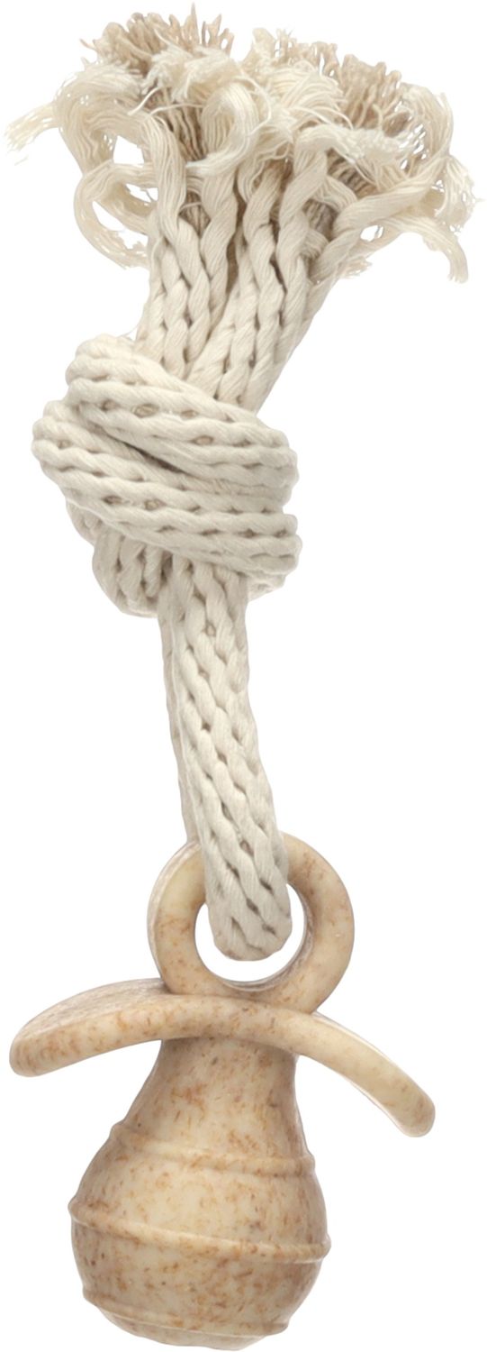 Speelgoed Wilga fopspeen met touw bruin 24x7,7x4,7cm 5248