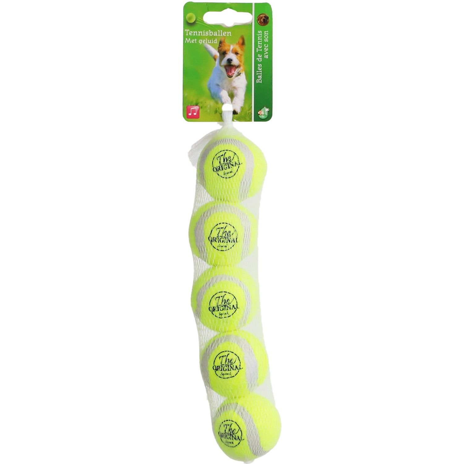 Tennisbal squeack xs geel 5 stuks 020 7940