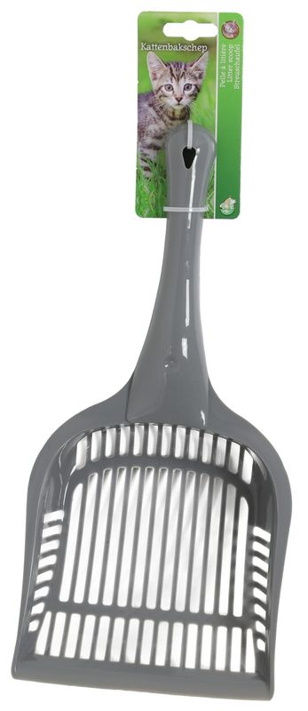 Kattenbakschep kunststof grijs 33CM 021 6947