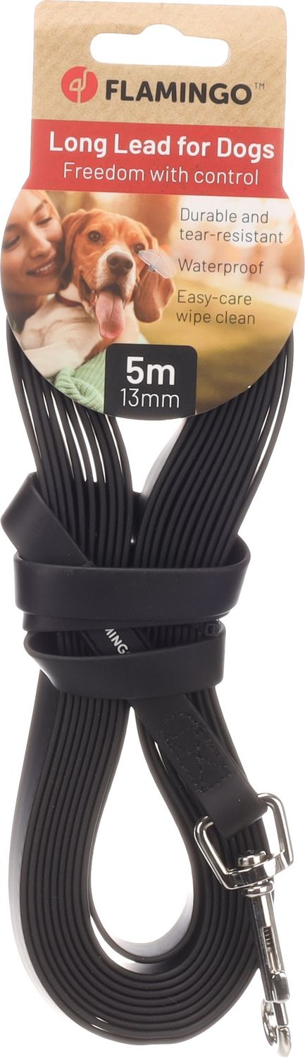 Hond Trainings- en zoeklijn Caspar Zwart 5m 13mm 524892