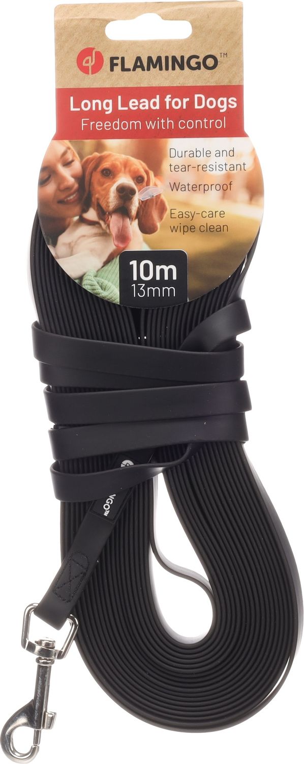 Hond Trainings- en zoeklijn Caspar Zwart 10m 17mm 524895