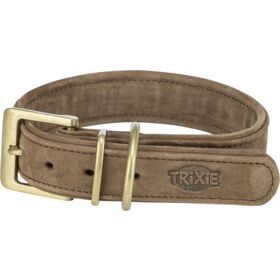 Pure halsband, leer, bruin, 6 maten