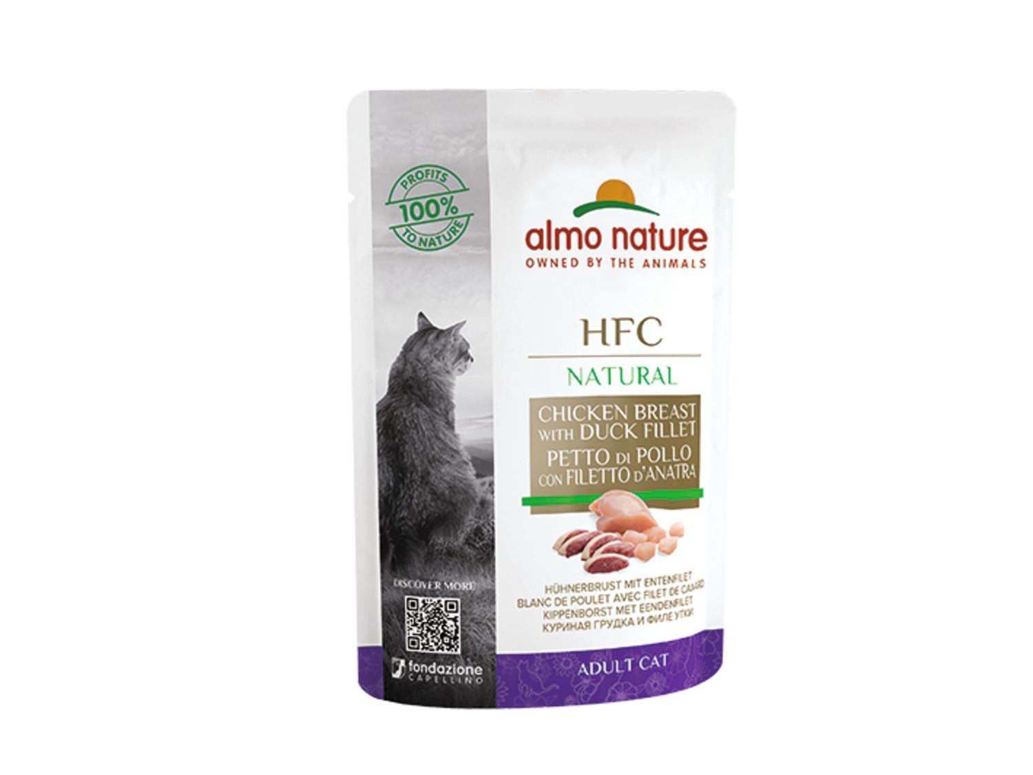 HFC Cats 55g HFC Natural - kippenborst eendenfilet   A5824