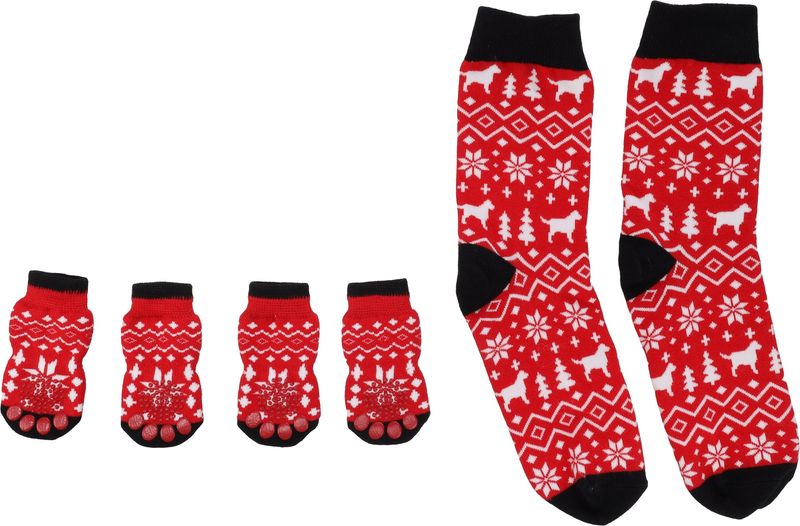 KERST MATCHING SOKKEN KEYSA ROOD one size 525651