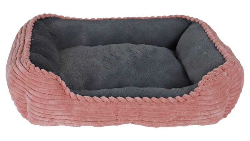 DIVAN CORDUROY  50X40CM ROZE/GRIJS 021 0896