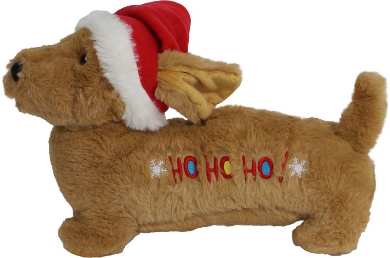 KRSTSPLGD HOND+HOHOHO+PIEP BRUIN 33CM 020 8404