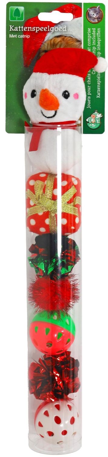 KERSTKOKER+SNEEUWPOP+CATNIP ASSORT. 40CM 021 6926