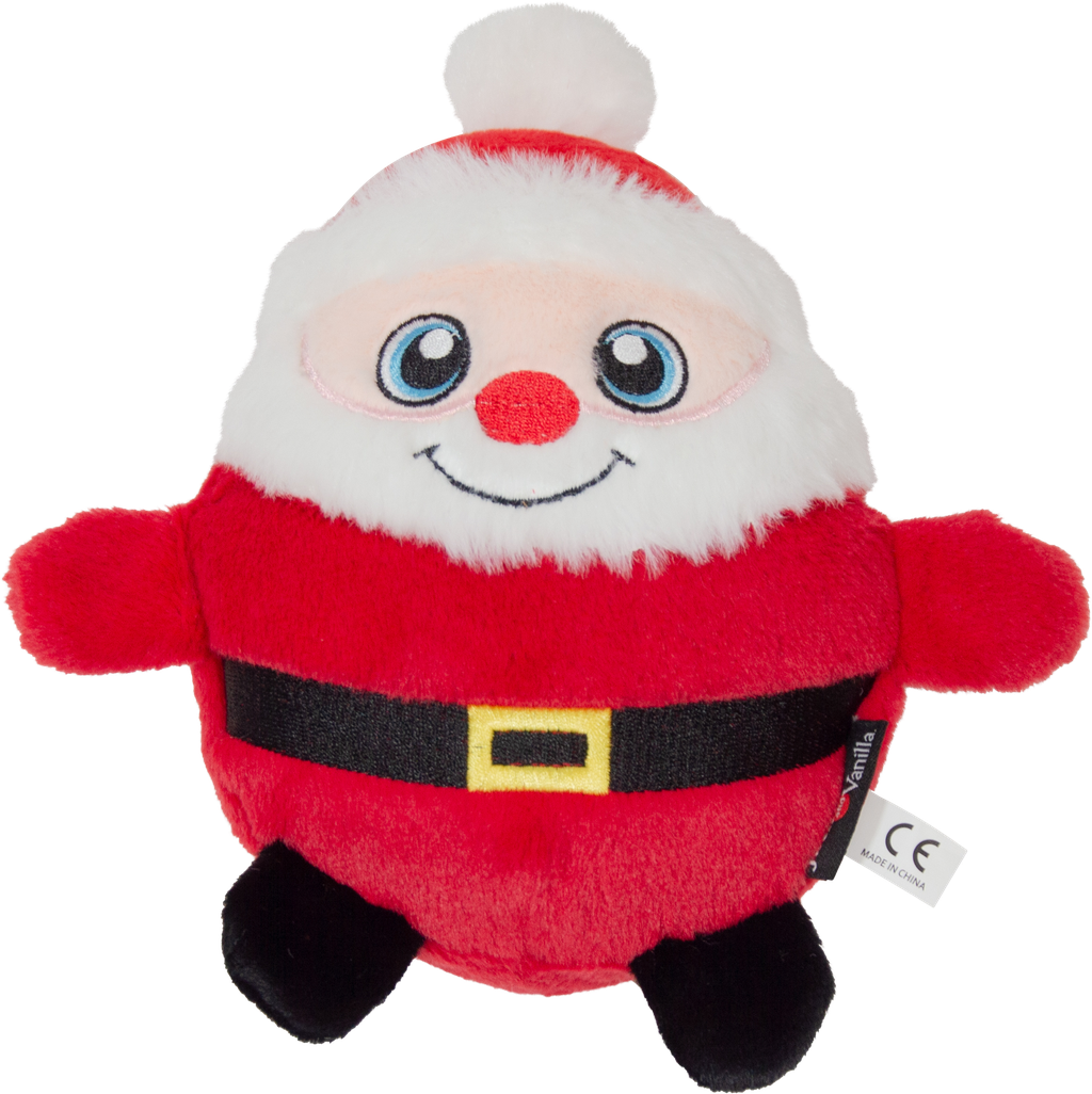 JV Holidays-Hondenspeeltje-Kerstman met pieper Rood-21CM