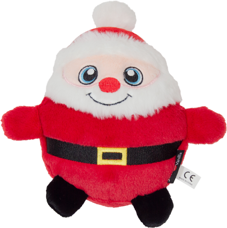 JV Holidays-Hondenspeeltje-Kerstman met pieper Rood-21CM