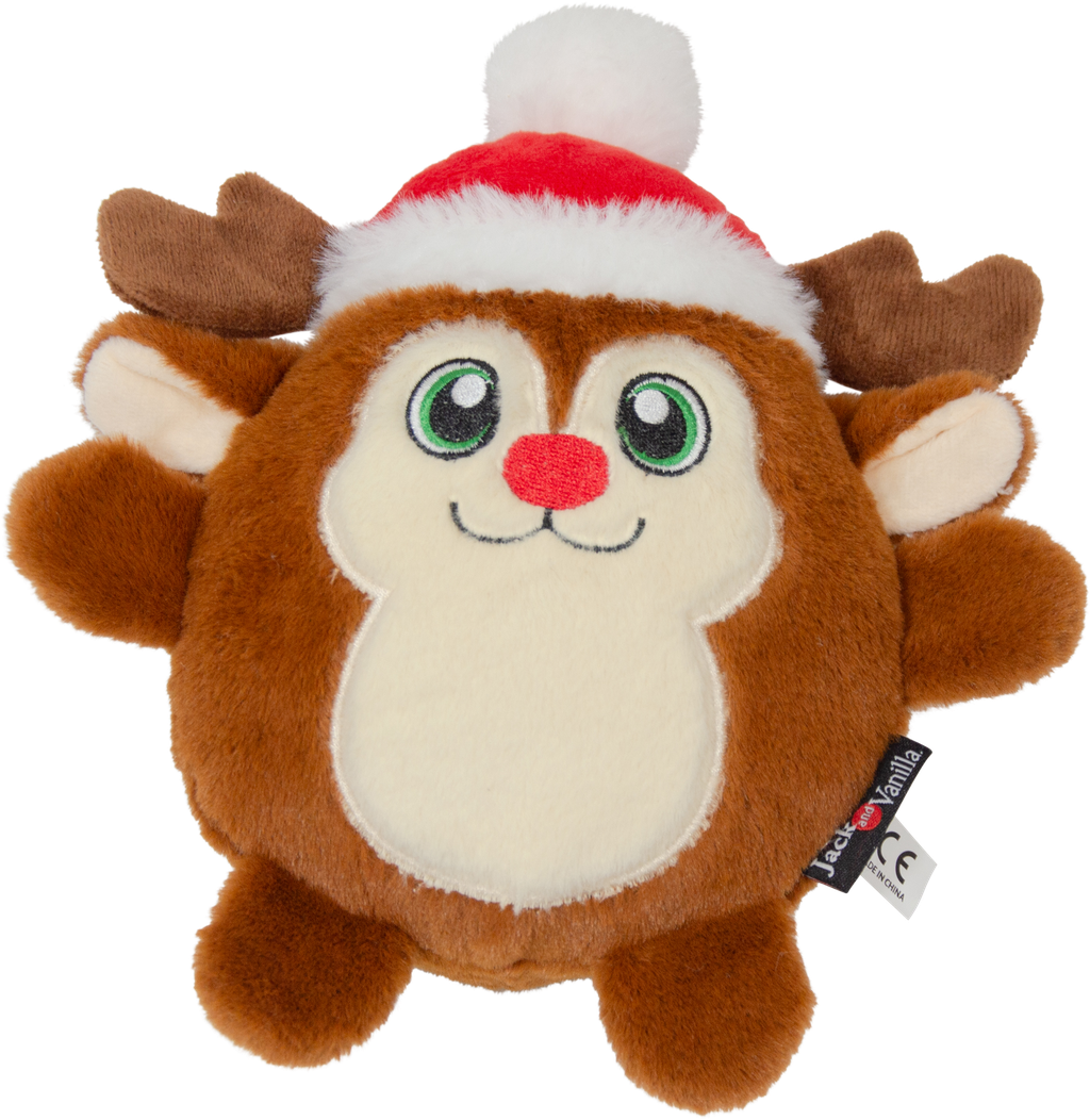 JV Holidays-Hondenspeeltje-Rendier met pieper Bruin-21CM