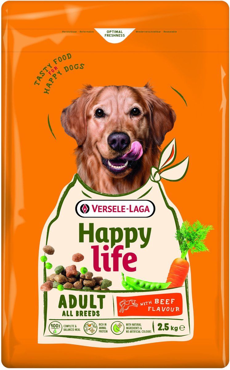 Happy life Adult with Beef flavour 2,5 kg 431043