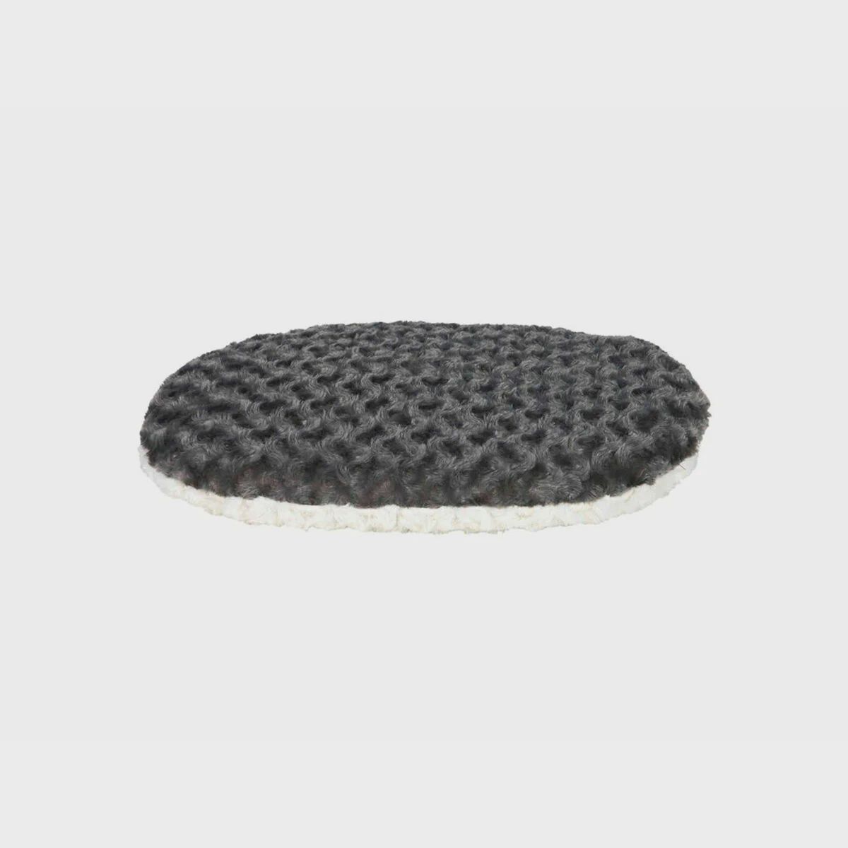 Kussen Kaline, gerecycled, ovaal 54 × 35 cm, grijs/crème  38952