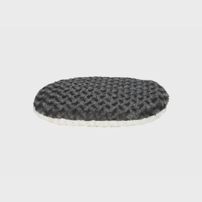 Kussen Kaline, gerecycled, ovaal 54 × 35 cm, grijs/crème  38952