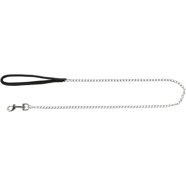 Kettinglijn met neopreen handvat XS–S: 1,10 m/2,0 mm, zwart  14011